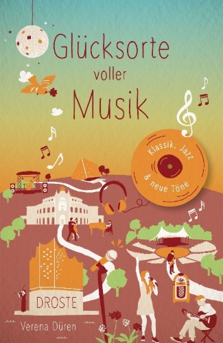 Buchcover und Innenansicht für das Buch: Glücksorte voller Musik