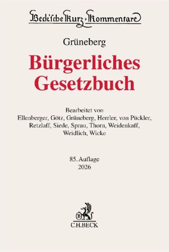 Buchcover und Innenansicht für das Buch: Bürgerliches Gesetzbuch. BGB