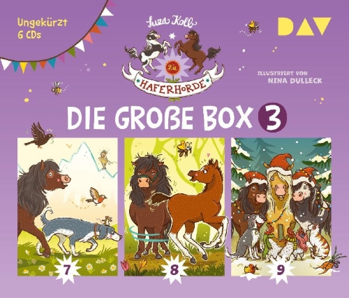 Buchcover und Innenansicht für das Buch: Die Haferhorde - Die große Box 3 (Teil 7-9)