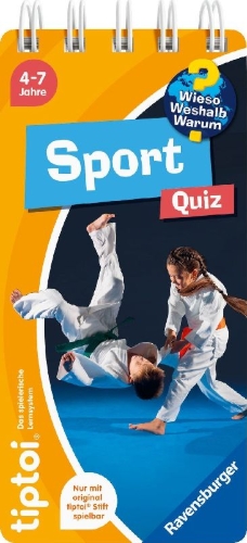 Buchcover und Innenansicht für das Buch: tiptoi® Wieso? Weshalb? Warum? Quiz - Sport