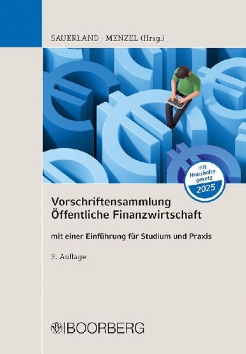 Buchcover und Innenansicht für das Buch: Vorschriftensammlung Öffentliche Finanzwirtschaft