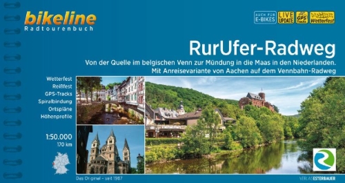Buchcover und Innenansicht für das Buch: RurUfer-Radweg
