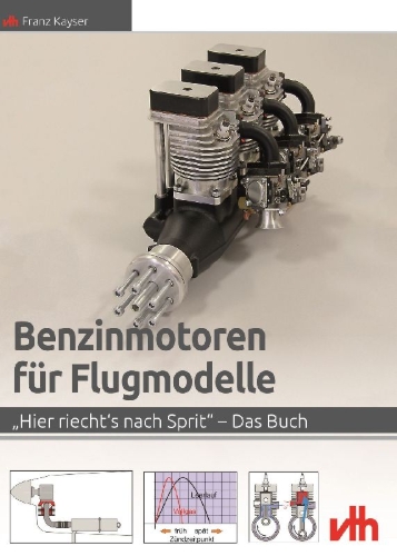 Buchcover und Innenansicht für das Buch: Benzinmotoren für Flugmodelle