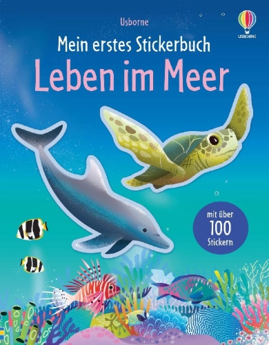 Buchcover und Innenansicht für das Buch: Mein erstes Stickerbuch: Leben im Meer