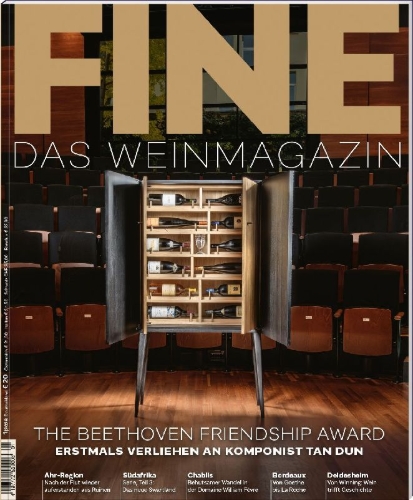 Buchcover und Innenansicht für das Buch: FINE Das Weinmagazin 01/2026