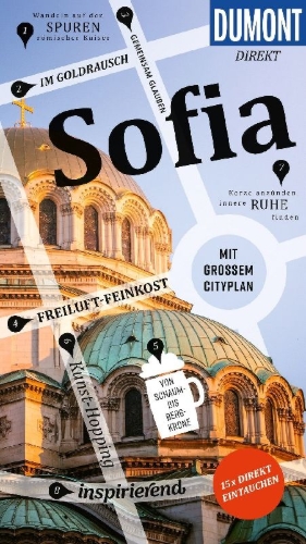 Buchcover und Innenansicht für das Buch: DUMONT direkt Reiseführer Sofia