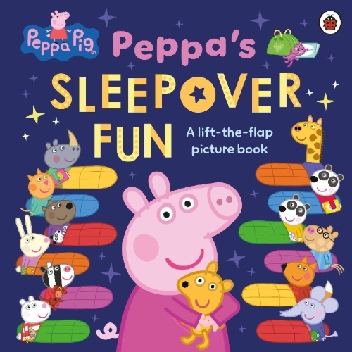 Buchcover und Innenansicht für das Buch: Peppa Pig: Peppa's Sleepover Fun