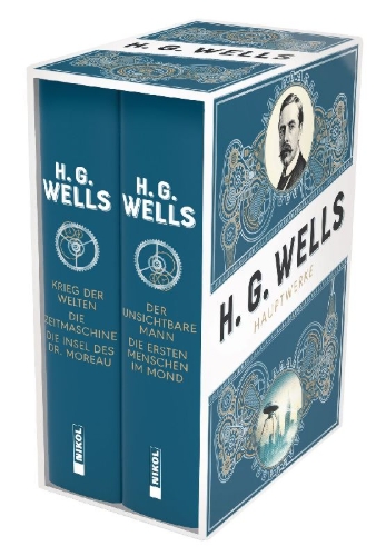 Buchcover und Innenansicht für das Buch: H.G. Wells: 2 Bände im Schuber