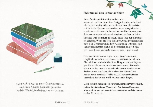 Buchcover und Innenansicht für das Buch: The Little Book of Mindfulness