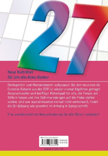 Buchcover und Innenansicht für das Buch: Um die Ecke gedacht 27