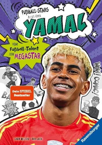 Buchcover und Innenansicht für das Buch: Football Superstars. Yamal Rules