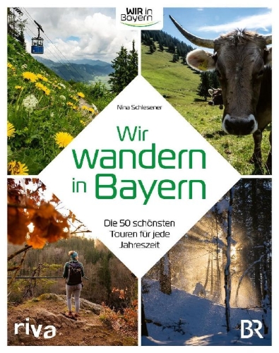 Buchcover und Innenansicht für das Buch: Wir wandern in Bayern