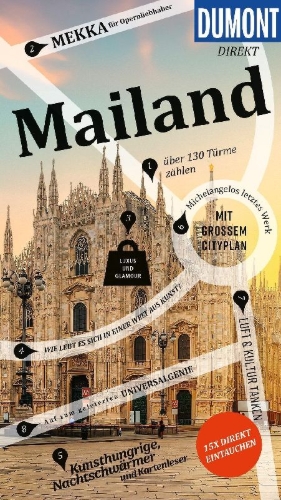 Buchcover und Innenansicht für das Buch: DUMONT direkt Reiseführer Mailand