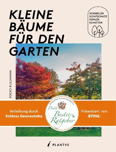 Buchcover und Innenansicht für das Buch: Kleine Bäume für den Garten