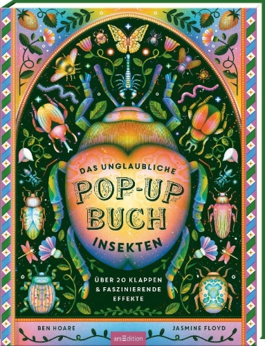 Buchcover und Innenansicht für das Buch: Das unglaubliche Pop-up-Buch - Insekten