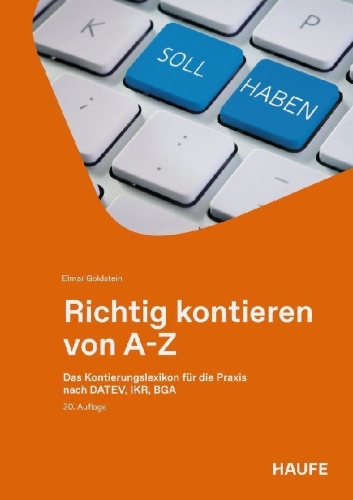 Buchcover und Innenansicht für das Buch: Richtig kontieren von A-Z