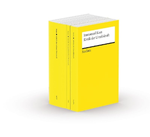 Buchcover und Innenansicht für das Buch: Die drei Kritiken: Kritik der praktischen Vernunft - Kritik der reinen Vernunft - Kritik der Urteilskraft