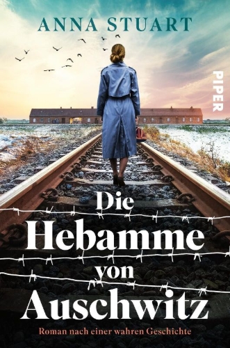 Buchcover und Innenansicht für das Buch: The Midwife of Auschwitz