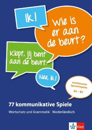 Buchcover und Innenansicht für das Buch: 77 kommunikative Spiele. Wortschatz und Grammatik - Niederländisch. Lehrerbuch + Online