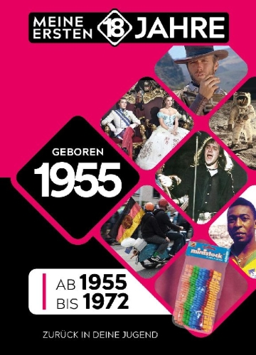 Buchcover und Innenansicht für das Buch: Geboren 1955