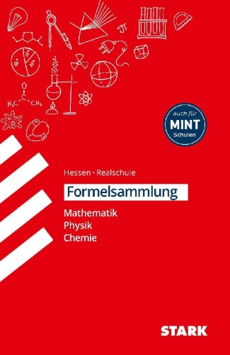 Buchcover und Innenansicht für das Buch: Formelsammlung Realschule - Mathemathik, Physik, Chemie Hessen