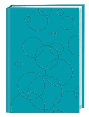 Buchcover und Innenansicht für das Buch: Kalenderbuch A6 blau 2027
