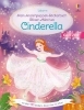 Buchcover und Innenansicht für das Buch: Mein Anziehpuppen-Stickerbuch Glitzer-Märchen: Cinderella
