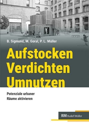 Buchcover und Innenansicht für das Buch: Aufstocken - verdichten - umnutzen