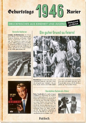 Buchcover und Innenansicht für das Buch: 1946 - Geburtstagskurier