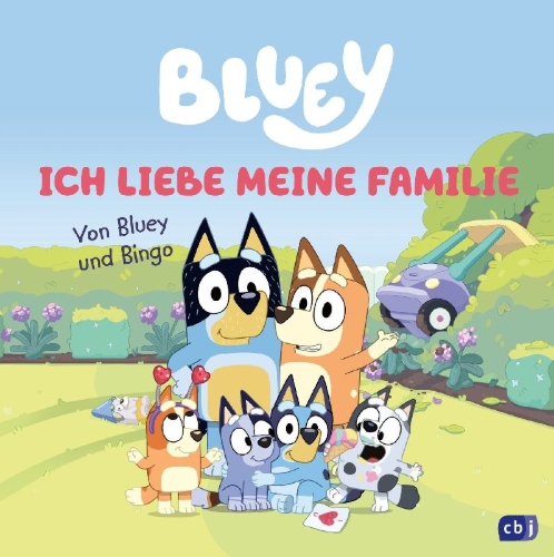 Buchcover und Innenansicht für das Buch: Bluey - I love my family