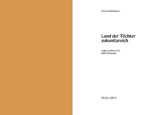 Buchcover und Innenansicht für das Buch: Land der Töchter zukunftsreich