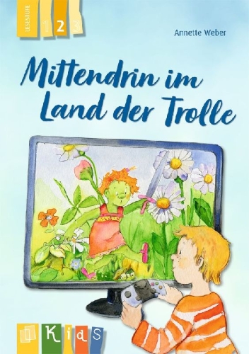 Buchcover und Innenansicht für das Buch: Mittendrin im Land der Trolle - Lesestufe 2