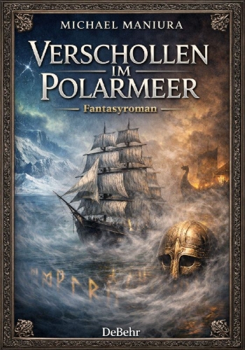 Buchcover und Innenansicht für das Buch: Verschollen im Polarmeer - Fantasyroman