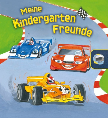 Buchcover und Innenansicht für das Buch: Meine Kindergarten-Freunde (Rennautos)