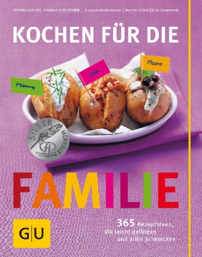 Buchcover und Innenansicht für das Buch: Kochen für die Familie