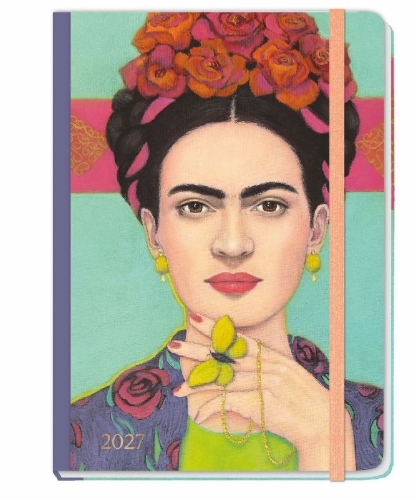 Buchcover und Innenansicht für das Buch: Design Diary Frida 2027