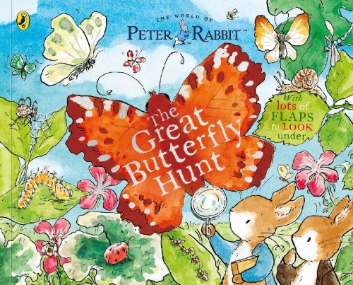 Buchcover und Innenansicht für das Buch: Peter Rabbit: The Great Butterfly Hunt