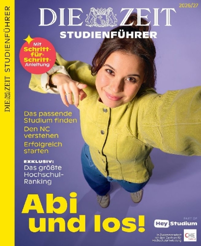 Buchcover und Innenansicht für das Buch: ZEIT Studienführer 2026/27
