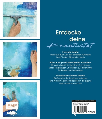 Buchcover und Innenansicht für das Buch: Frei und fließend malen