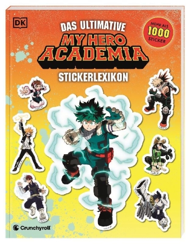 Buchcover und Innenansicht für das Buch: My Hero Academia Das ultimative Stickerlexikon