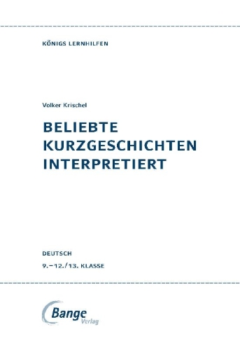 Buchcover und Innenansicht für das Buch: Beliebte Kurzgeschichten interpretiert