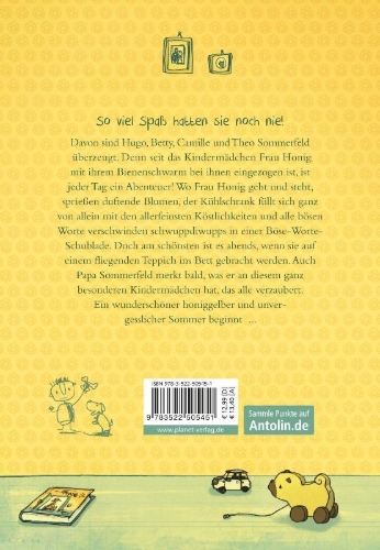 Buchcover und Innenansicht für das Buch: Und plötzlich war Frau Honig da