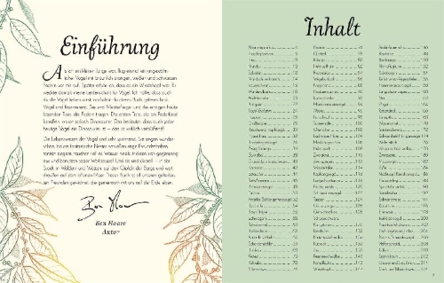 Buchcover und Innenansicht für das Buch: Wundervolle Welt der Vögel