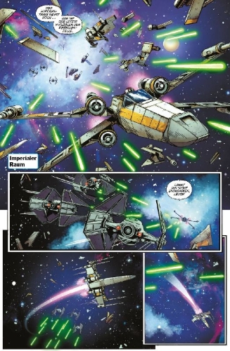 Buchcover und Innenansicht für das Buch: Star Wars Comics: Tie-Jäger Schattengeschwader