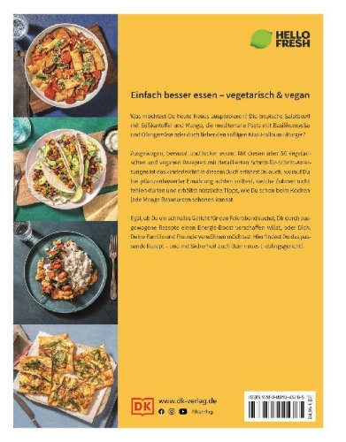 Buchcover und Innenansicht für das Buch: HelloFresh vegetarisch und vegan