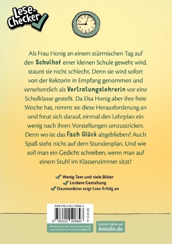 Buchcover und Innenansicht für das Buch: Frau Honig: Frau Honig und die Schule der Fantasie
