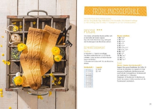 Buchcover und Innenansicht für das Buch: Woolly Hugs Socken stricken mit Super-Ferse