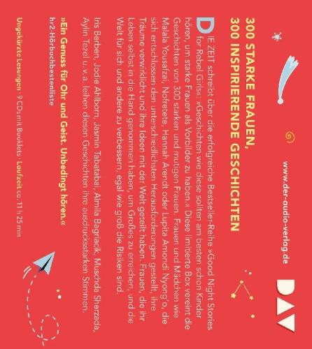 Buchcover und Innenansicht für das Buch: Good Night Stories for Rebel Girls - Die große Box