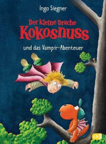 Buchcover und Innenansicht für das Buch: Der kleine Drache Kokosnuss 12 und das Vampir-Abenteuer