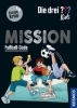 Buchcover und Innenansicht für das Buch: Die drei ??? Kids, Mission Fußball-Code
